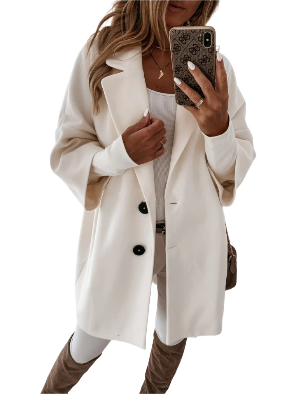 Blanche | Manteau en Laine Tendance