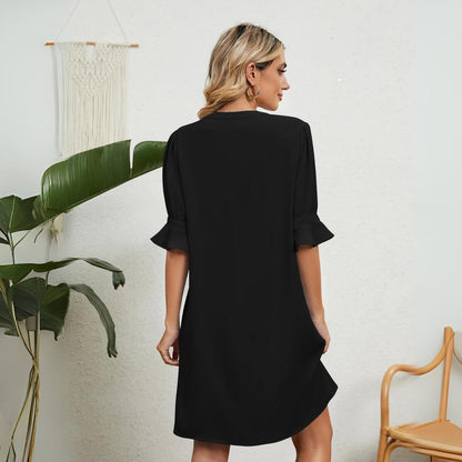 DINEY | Robe confortable à col en V